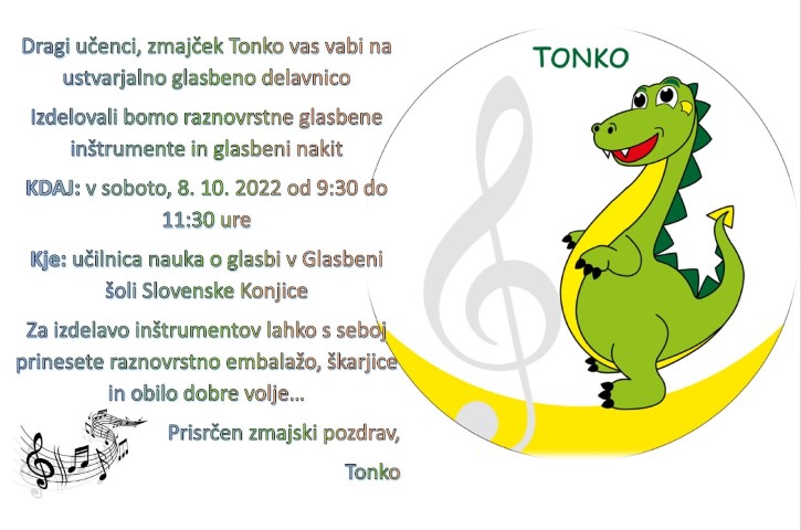 Vabilo na Tonkovo delavnico